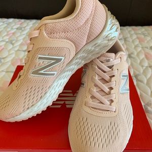 NWT pink new balance girls sneakers size 12